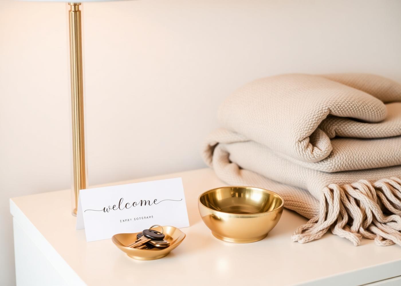 Styled entry table with welcome card